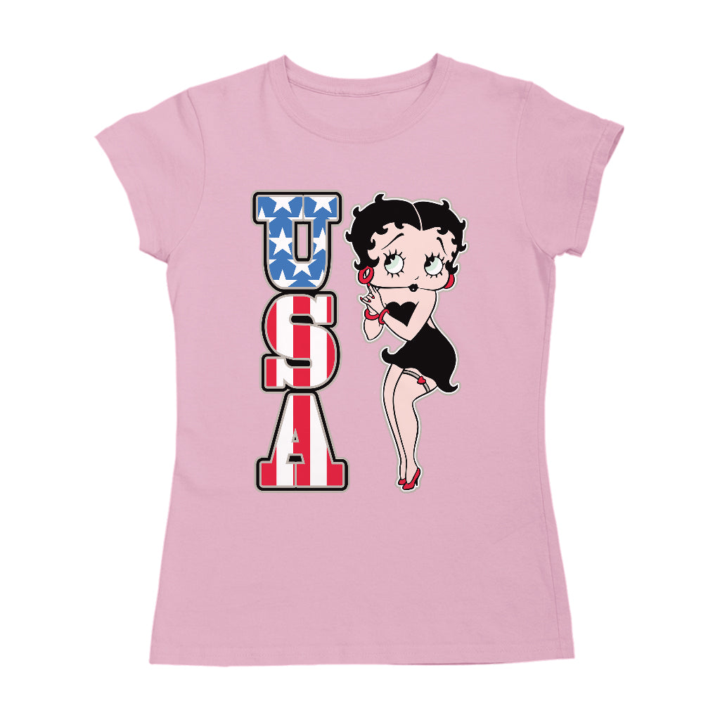 Americana USA Patriot Betty Women's T-Shirt-Betty Boop Shop
