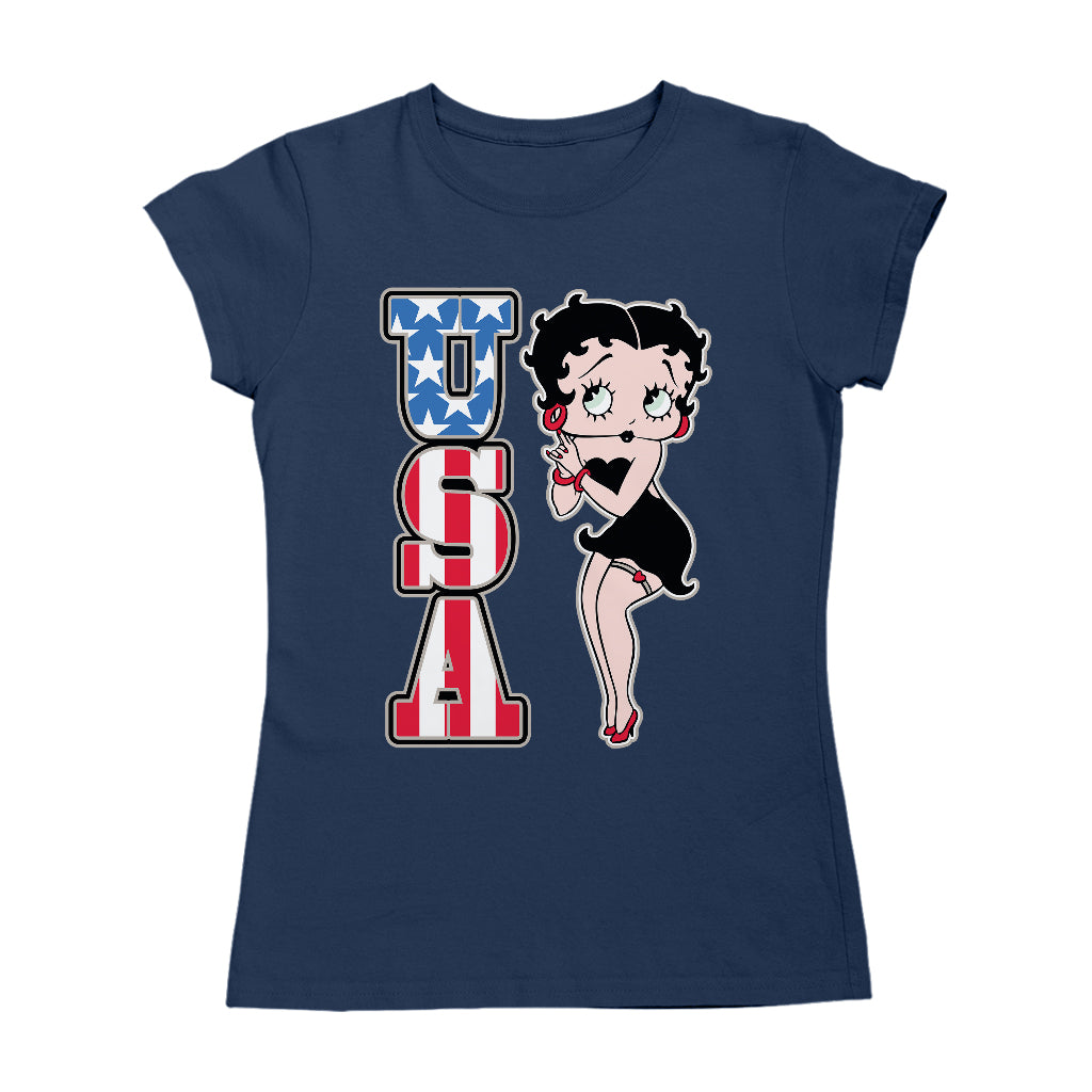Americana USA Patriot Betty Women's T-Shirt-Betty Boop Shop