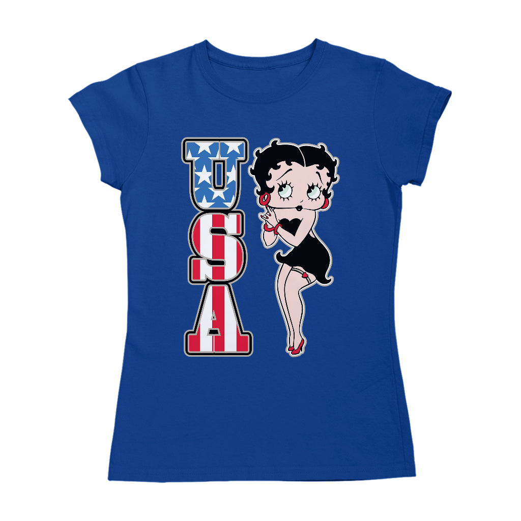 Americana USA Patriot Betty Women's T-Shirt-Betty Boop Shop
