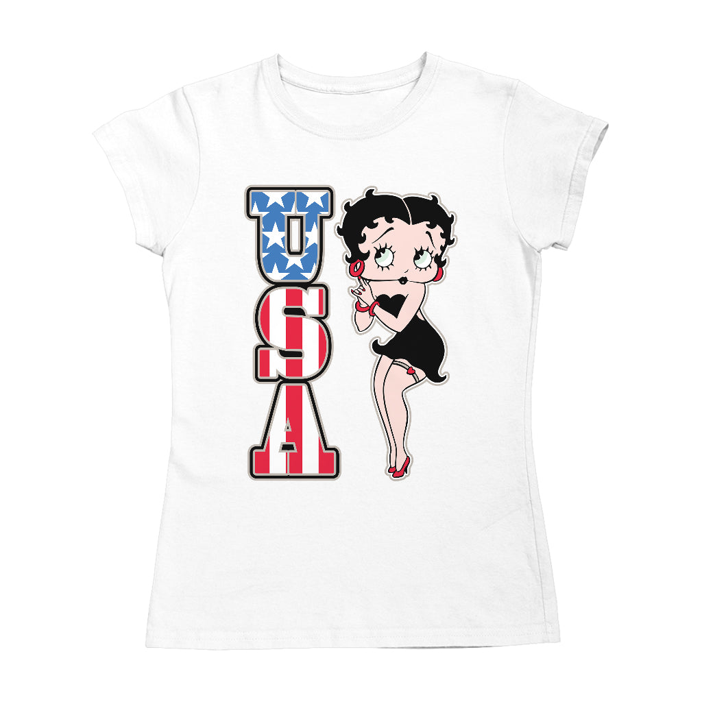 Americana USA Patriot Betty Women's T-Shirt-Betty Boop Shop