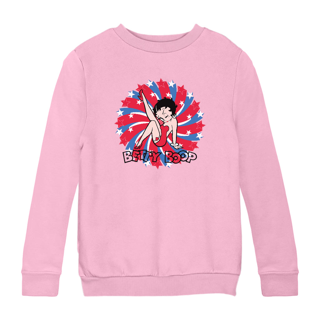Americana Patriot Blinking Boop Kids Sweatshirt