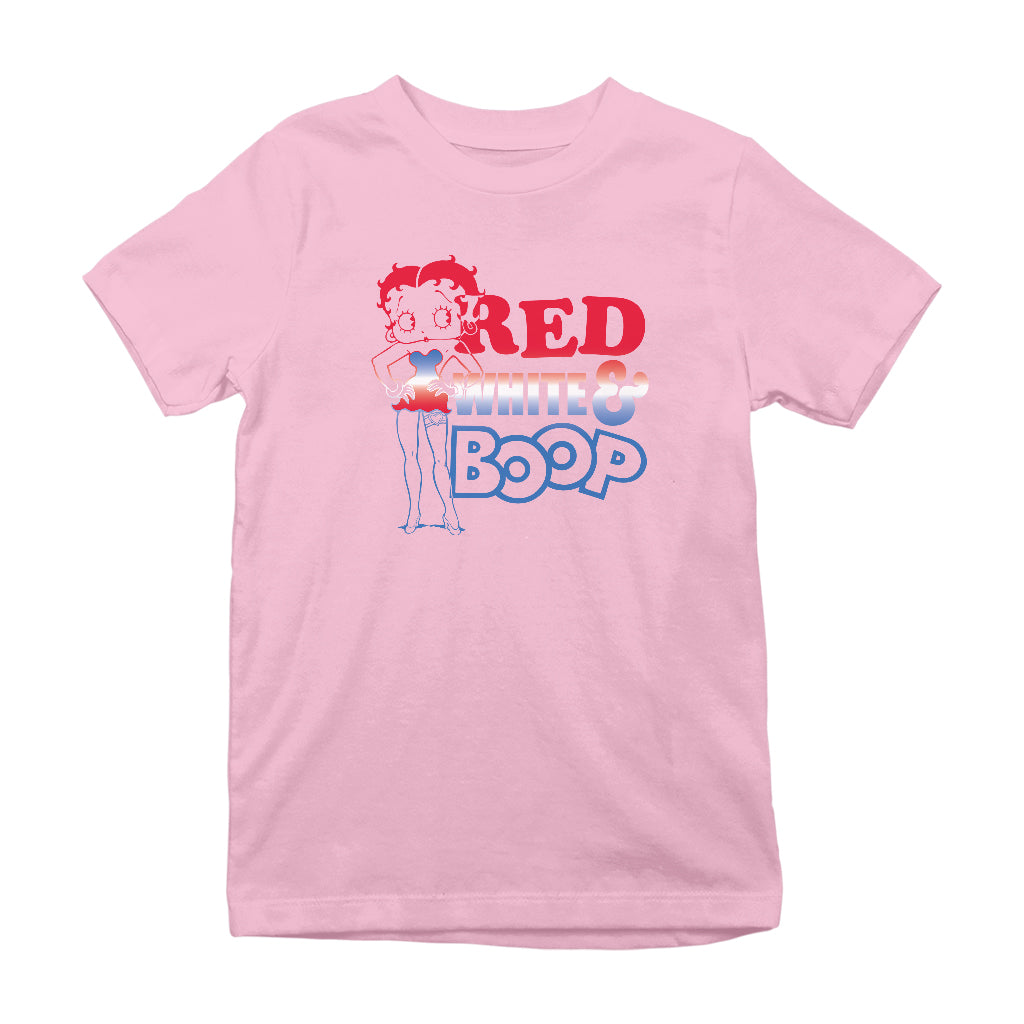 Americana Red White & Boop Kids T-Shirt-Betty Boop Shop
