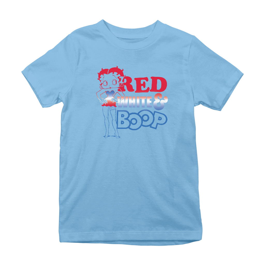 Americana Red White & Boop Kids T-Shirt-Betty Boop Shop
