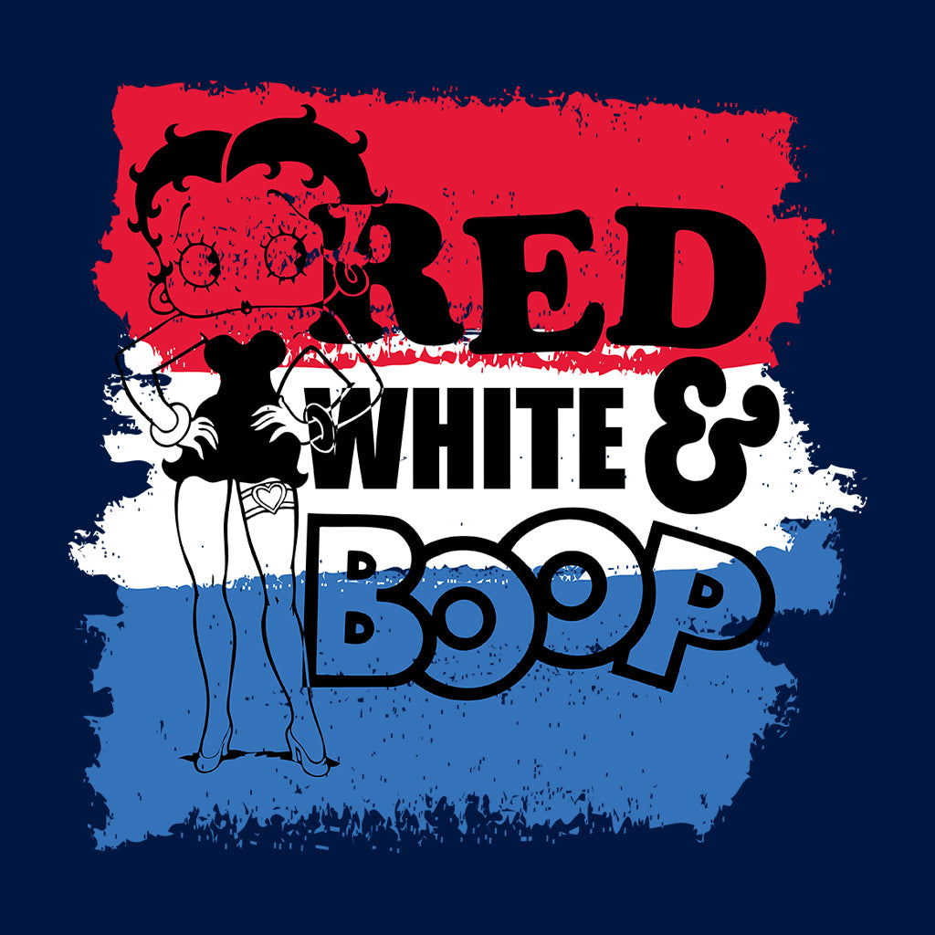 Americana Red and White Stripes Boop Kids Sweatshirt