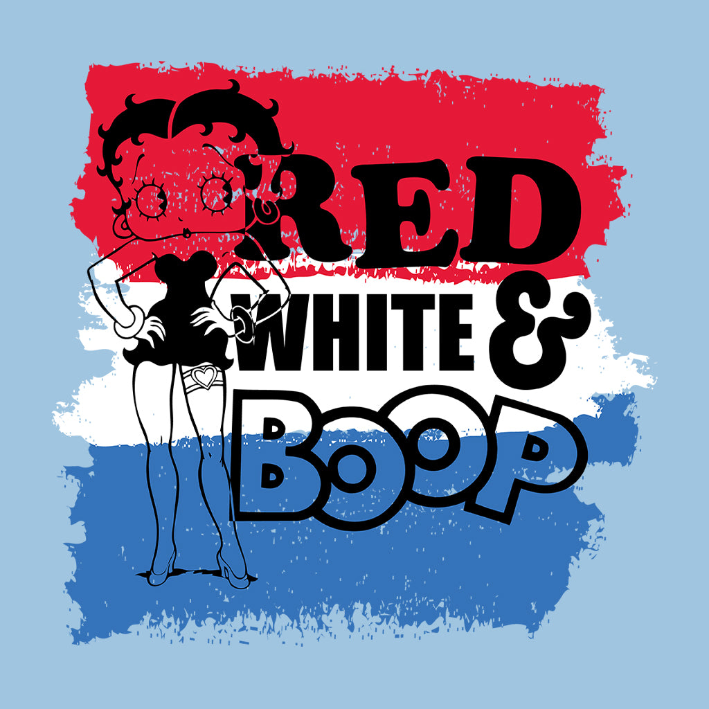 Americana Red and White Stripes Boop Kids T-Shirt-Betty Boop Shop