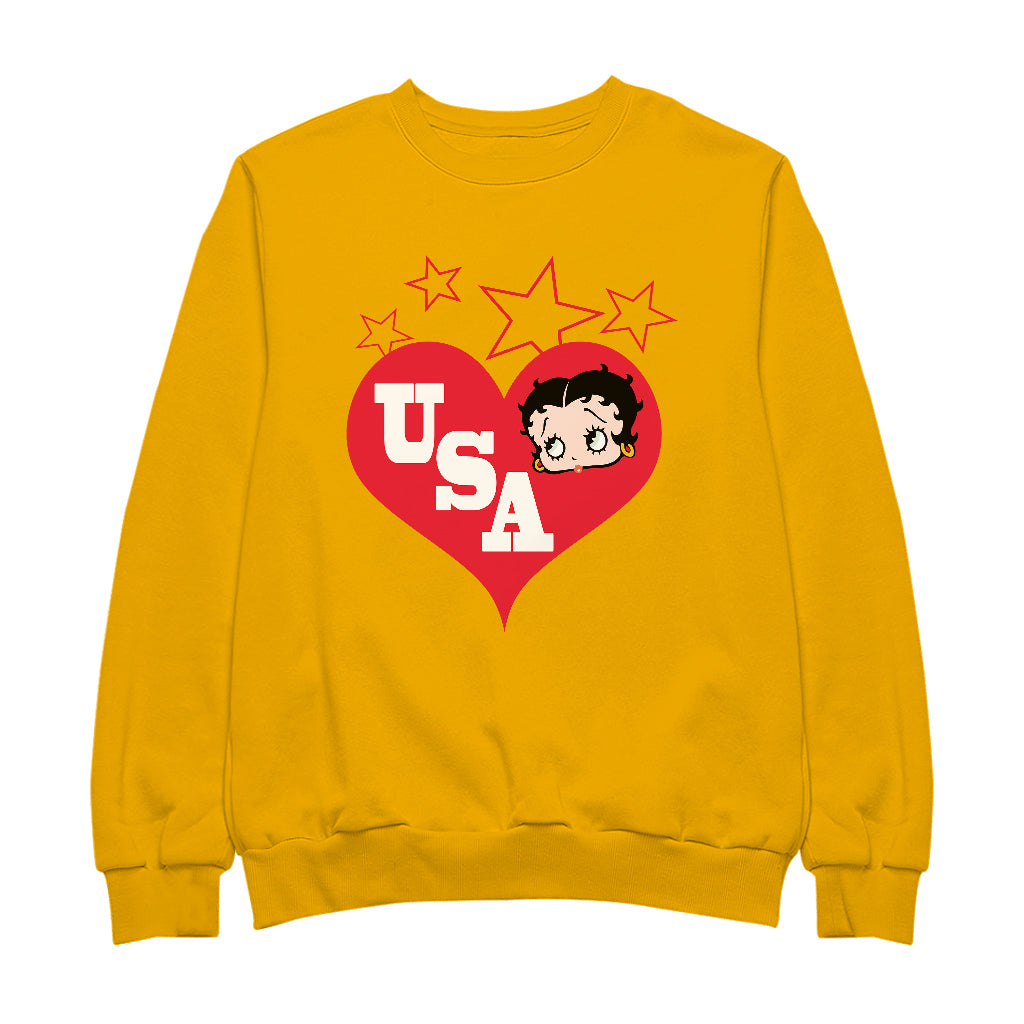 Americana USA Love Women's Sweatshirt-Betty Boop Shop
