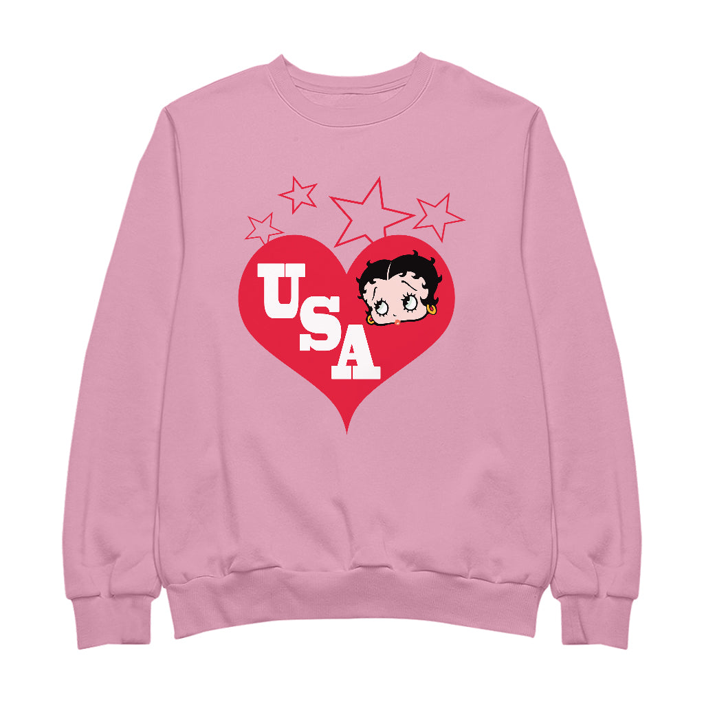 Americana USA Love Women's Sweatshirt-Betty Boop Shop