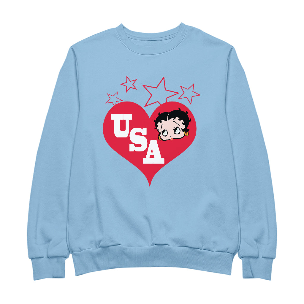 Americana USA Love Women's Sweatshirt-Betty Boop Shop