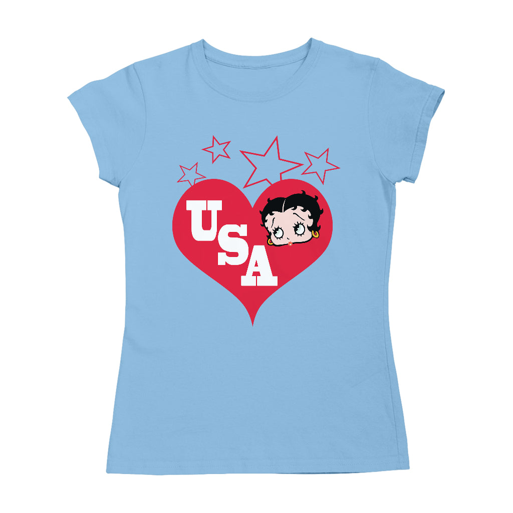 Americana USA Love Women's T-Shirt-Betty Boop Shop