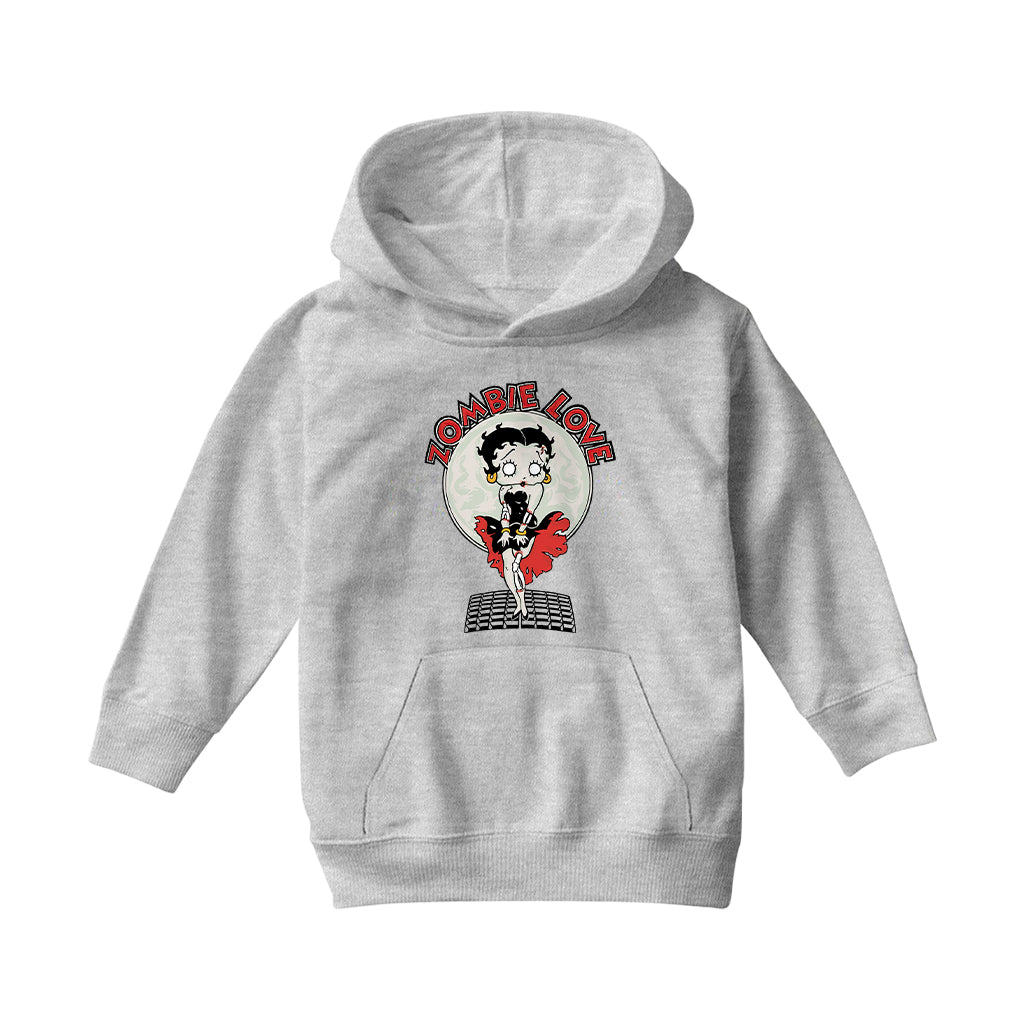 Betty Boop Halloween Zombie Love Kids Hooded Sweatshirt