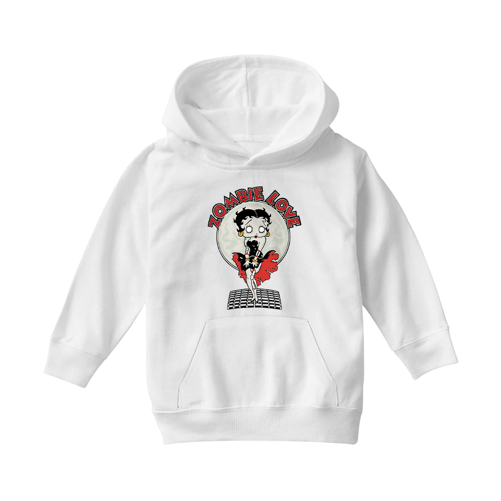 Betty Boop Halloween Zombie Love Kids Hooded Sweatshirt-Betty Boop Shop