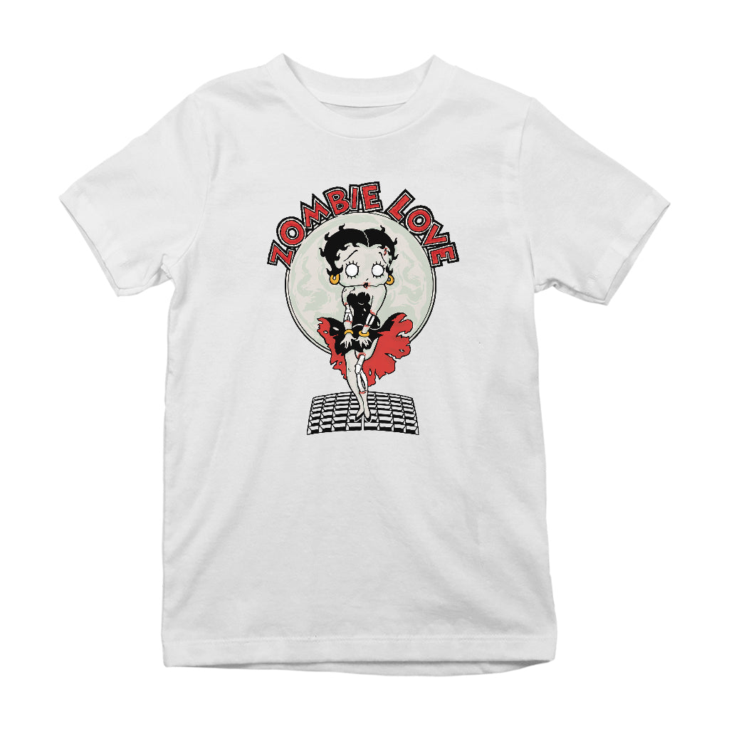 Betty Boop Halloween Zombie Love Kids T-Shirt-Betty Boop Shop