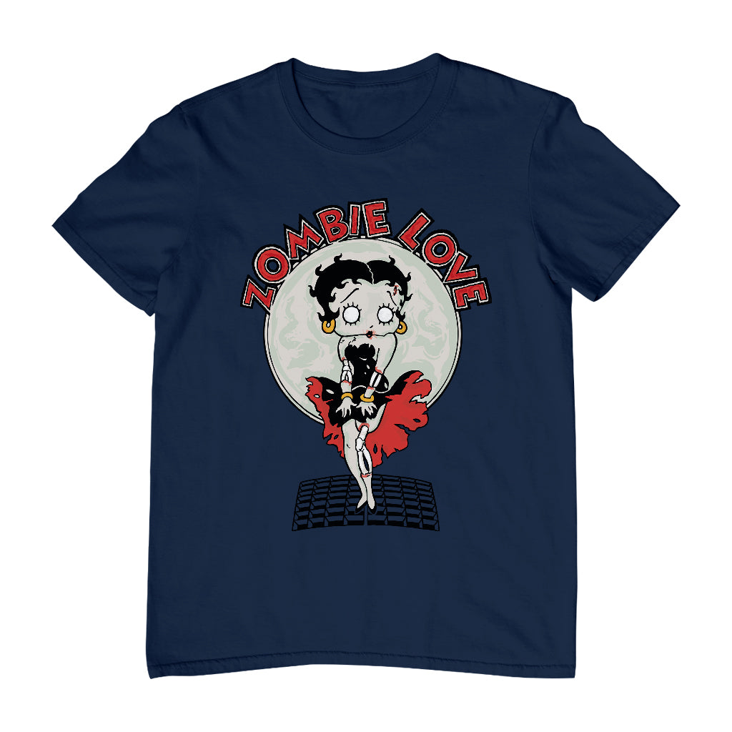 Betty Boop Halloween Zombie Love Men's T-Shirt-Betty Boop Shop
