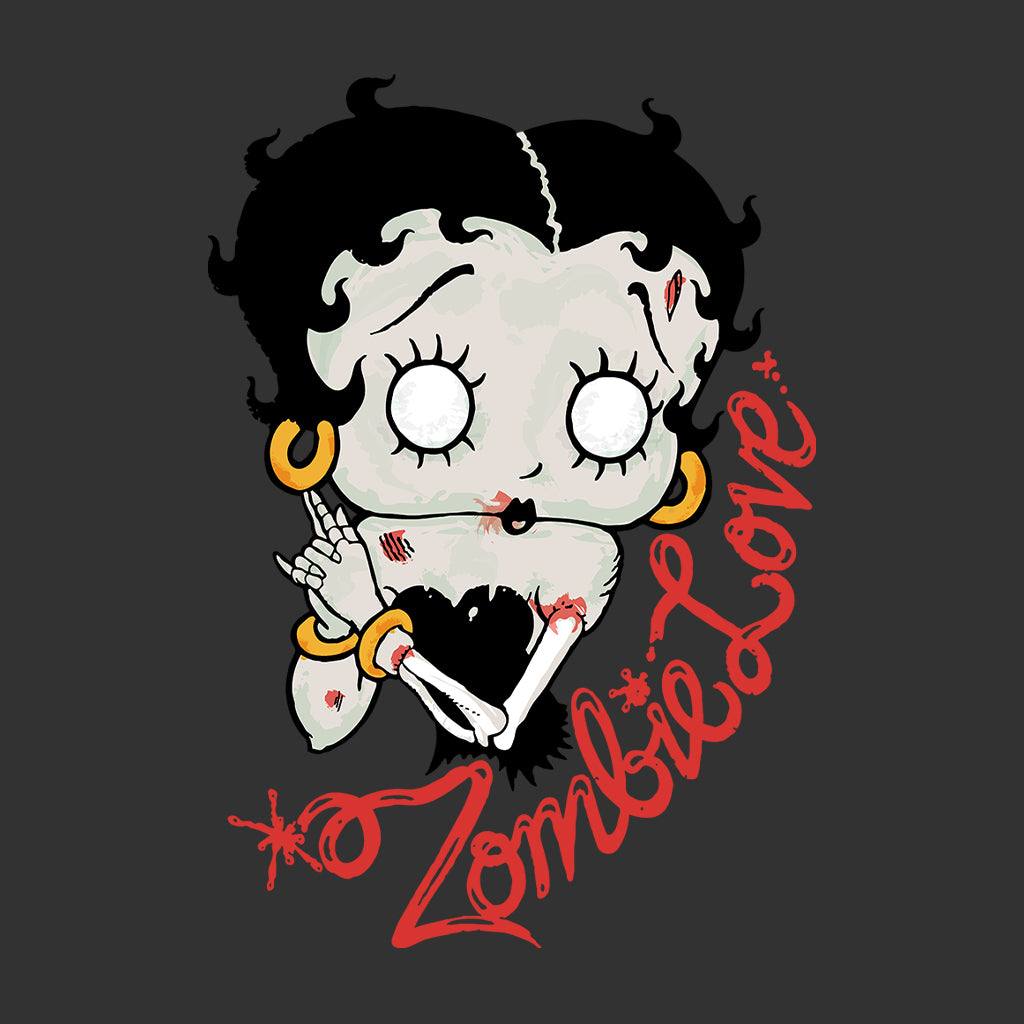 Betty Boop Zombie Love Halloween Men's Hooded Sweatshirt-Betty Boop Shop