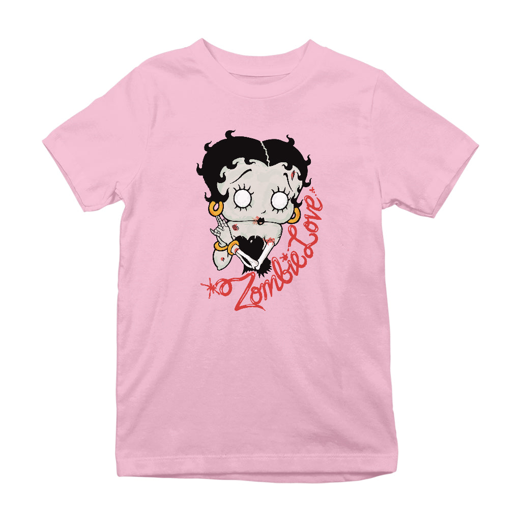 Betty Boop Zombie Love Halloween Kids T-Shirt-Betty Boop Shop