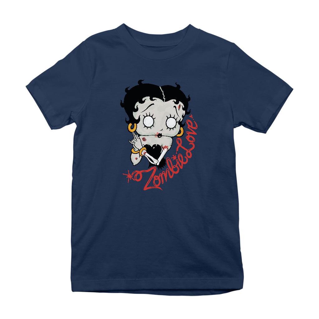 Betty Boop Zombie Love Halloween Kids T-Shirt-Betty Boop Shop