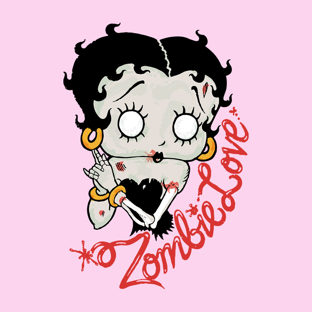 Betty Boop Zombie Love Halloween Men's Hooded Sweatshirt-Betty Boop Shop