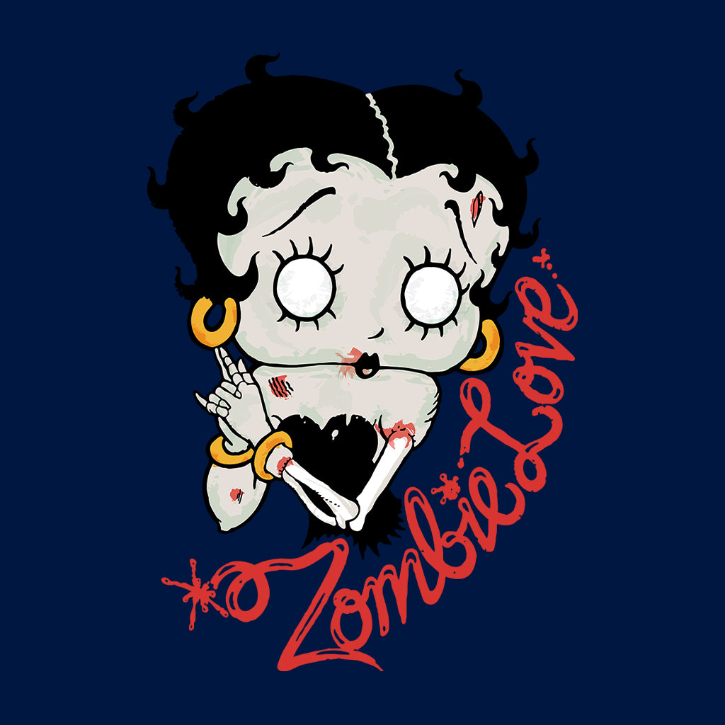 Betty Boop Zombie Love Halloween Men's Hooded Sweatshirt-Betty Boop Shop