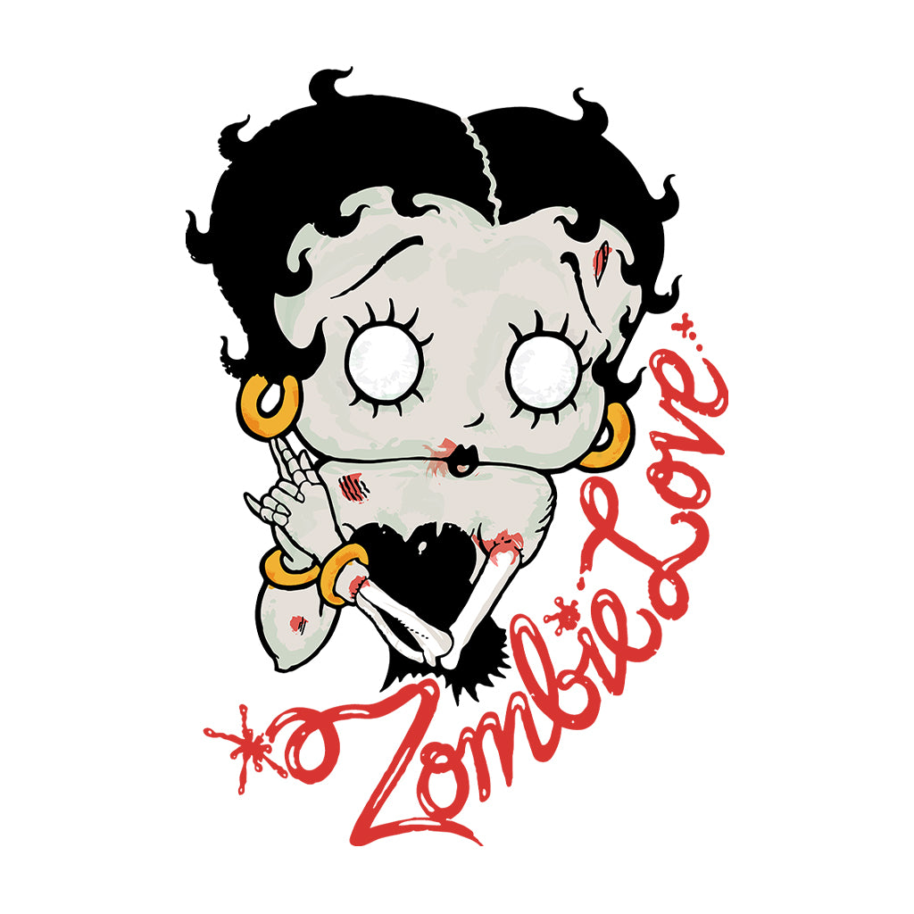 Betty Boop Zombie Love Halloween Men's Hooded Sweatshirt-Betty Boop Shop