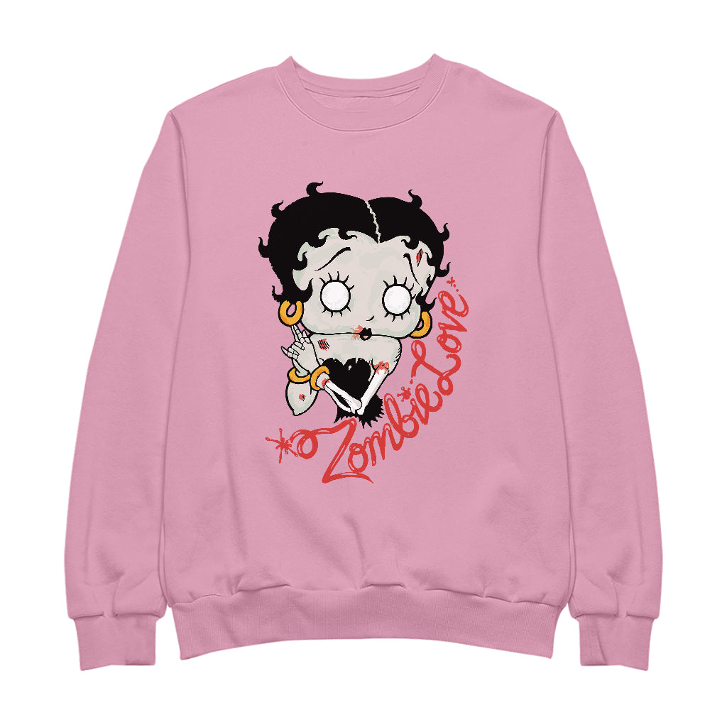 Betty Boop Zombie Love Halloween Women's Sweatshirt-Betty Boop Shop