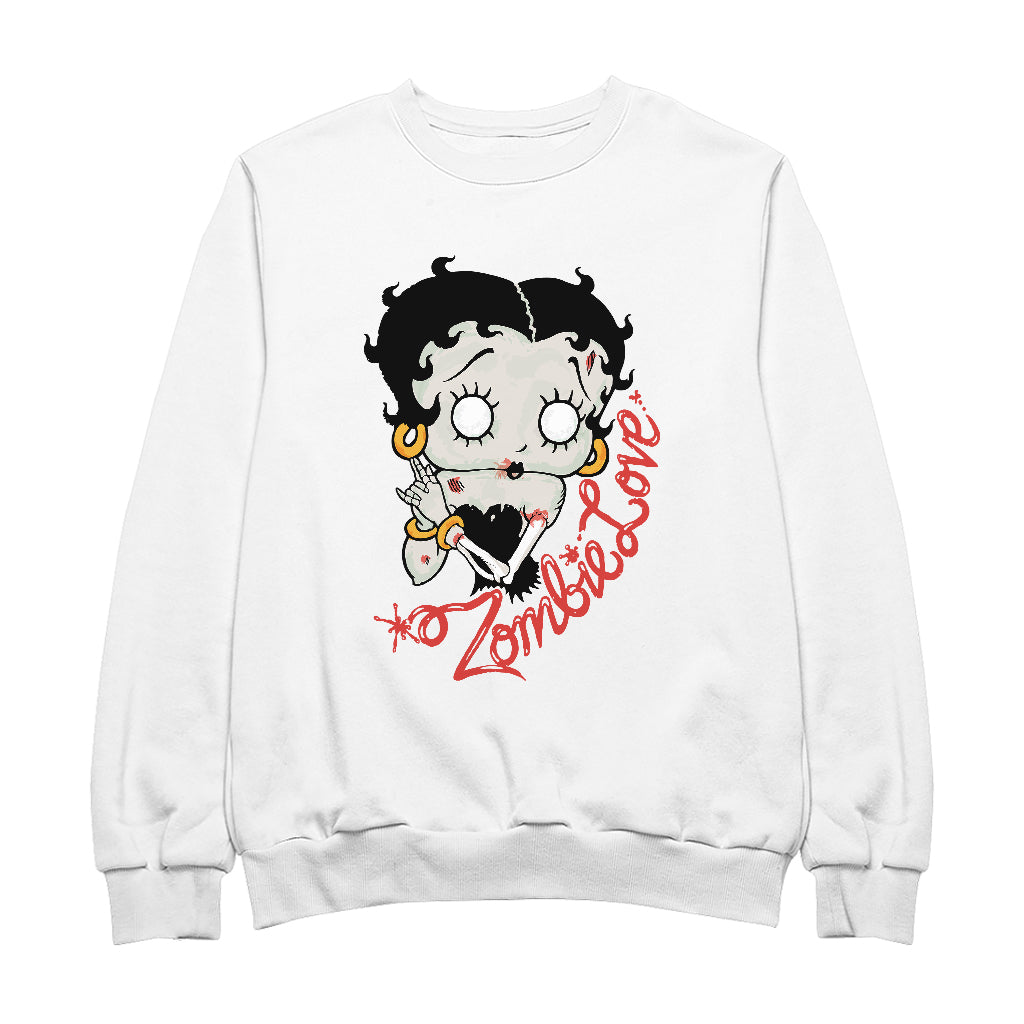 Betty Boop Zombie Love Halloween Women's Sweatshirt