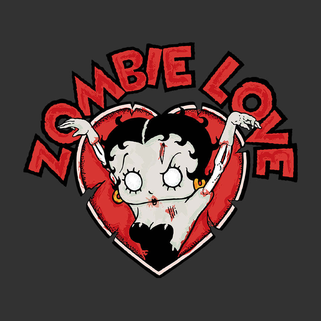 Betty Boop Halloween Heart Zombie Love Kids T-Shirt-Betty Boop Shop