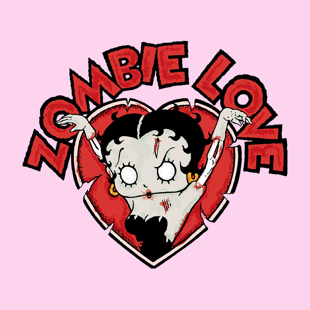 Betty Boop Halloween Heart Zombie Love Kids T-Shirt-Betty Boop Shop