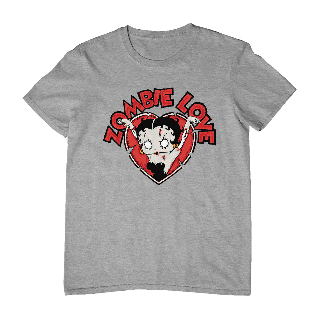 Betty Boop Halloween Heart Zombie Love Men's T-Shirt