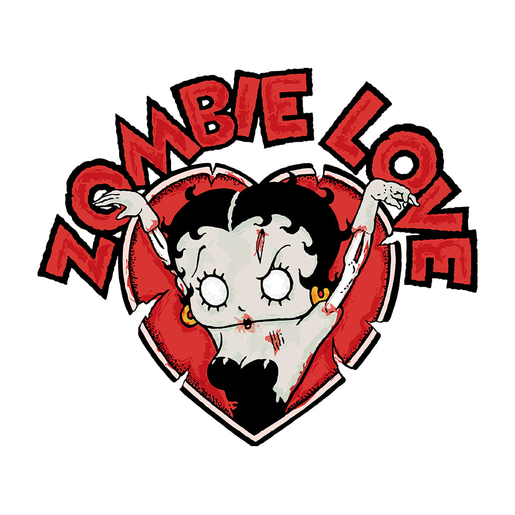 Betty Boop Halloween Heart Zombie Love Kids T-Shirt-Betty Boop Shop