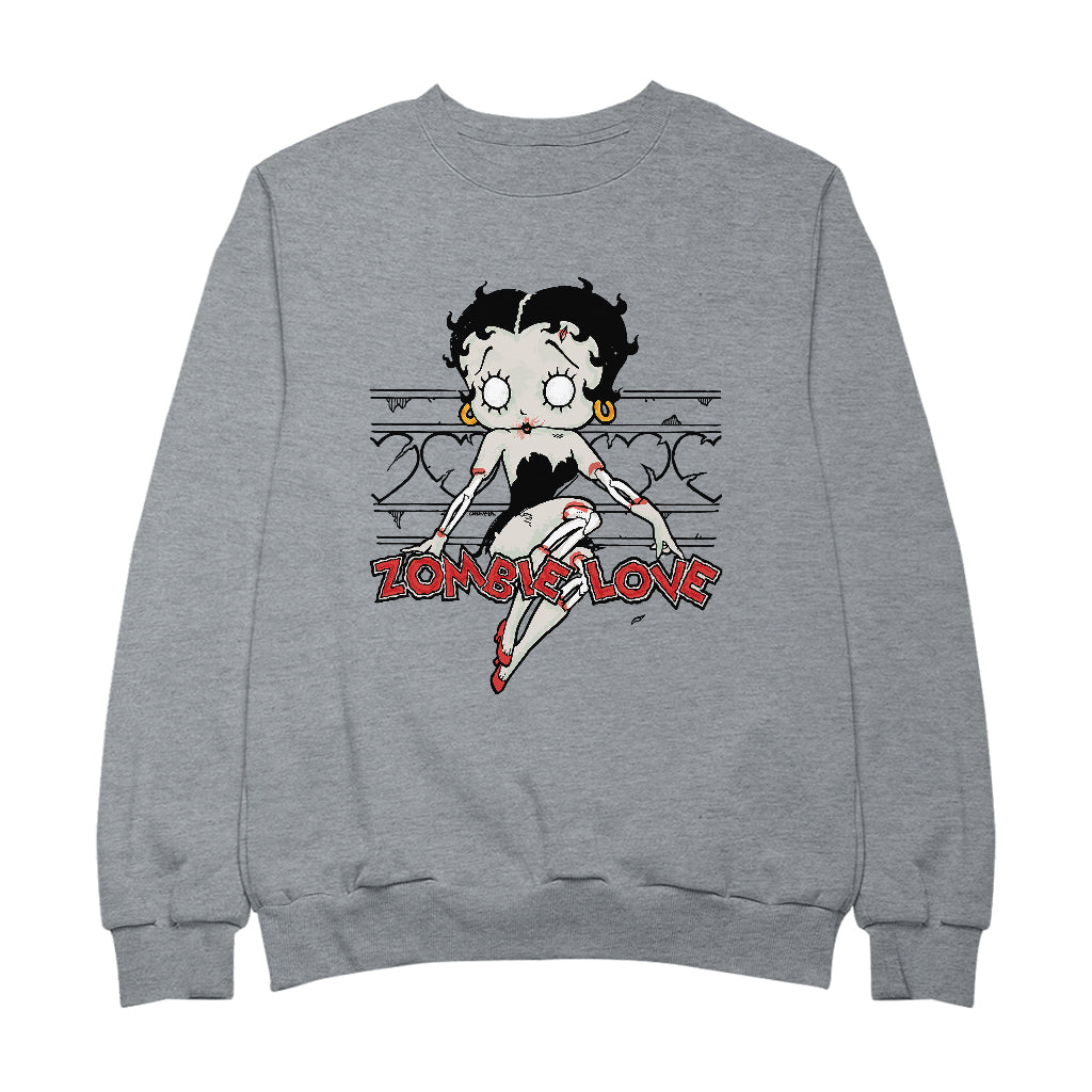Betty Boop Halloween Scary Zombie Love Women's Sweatshirt