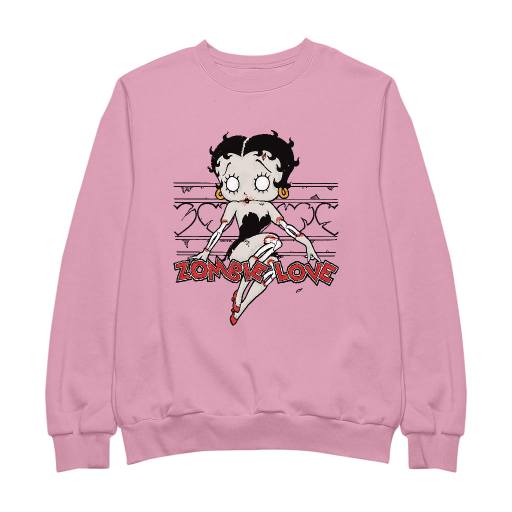 Betty Boop Halloween Scary Zombie Love Women's Sweatshirt-Betty Boop Shop