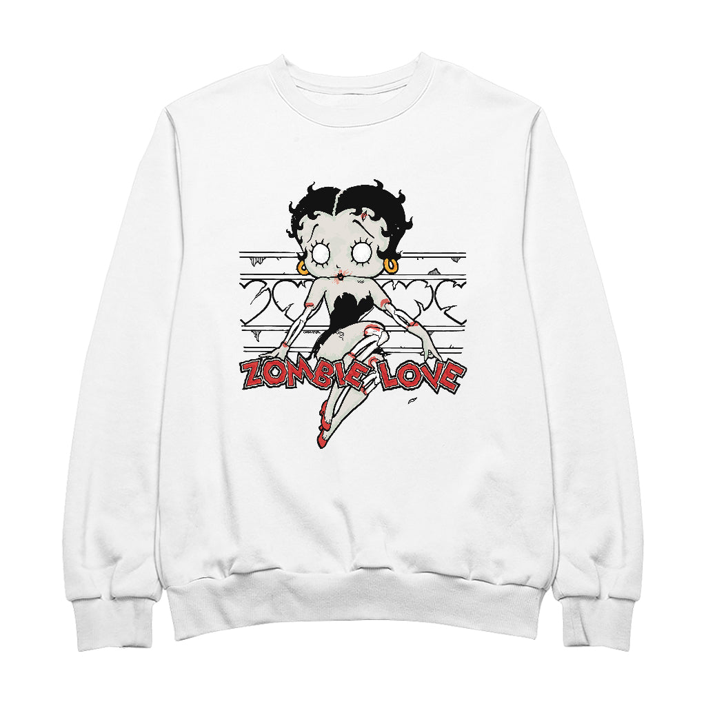Betty Boop Halloween Scary Zombie Love Women's Sweatshirt-Betty Boop Shop