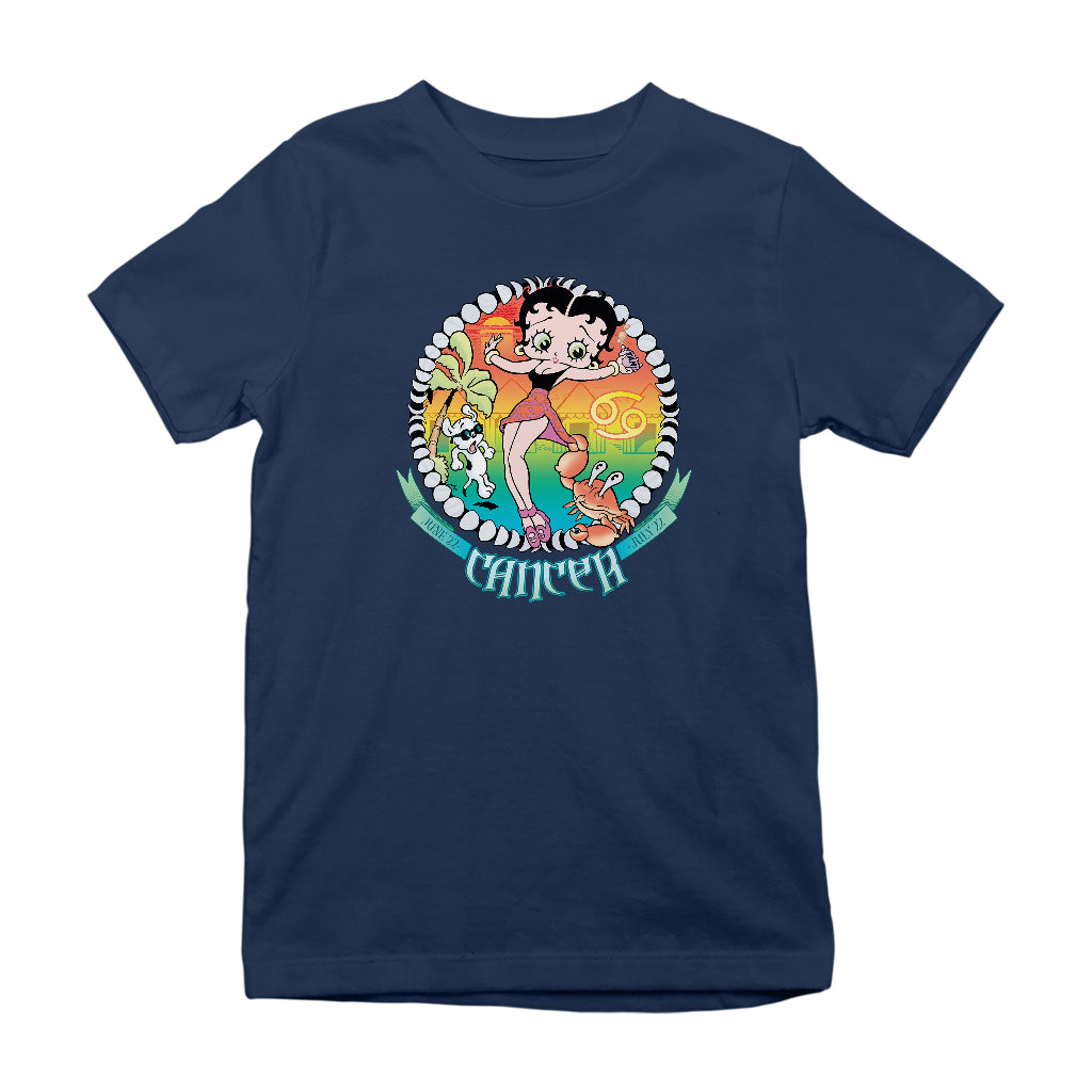 Betty Boop Cancer Astrological Sign Kids T-Shirt-Betty Boop Shop