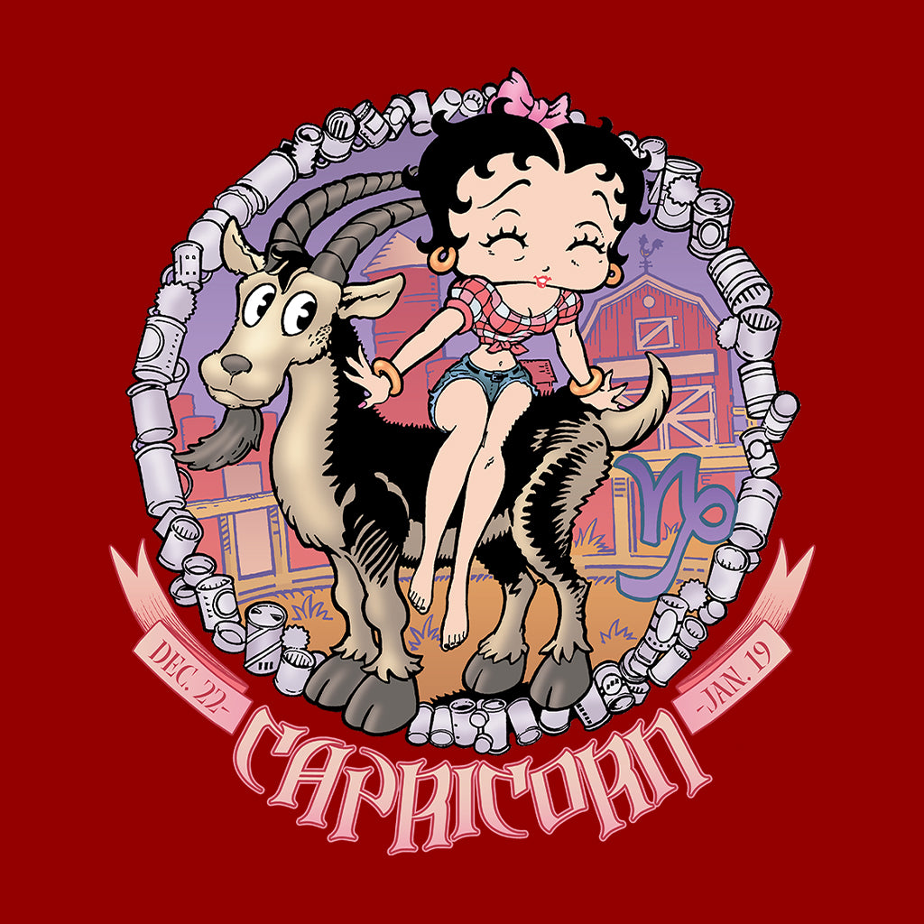 Betty Boop Capricorn Astrological Sign Men's T-Shirt-Betty Boop Shop