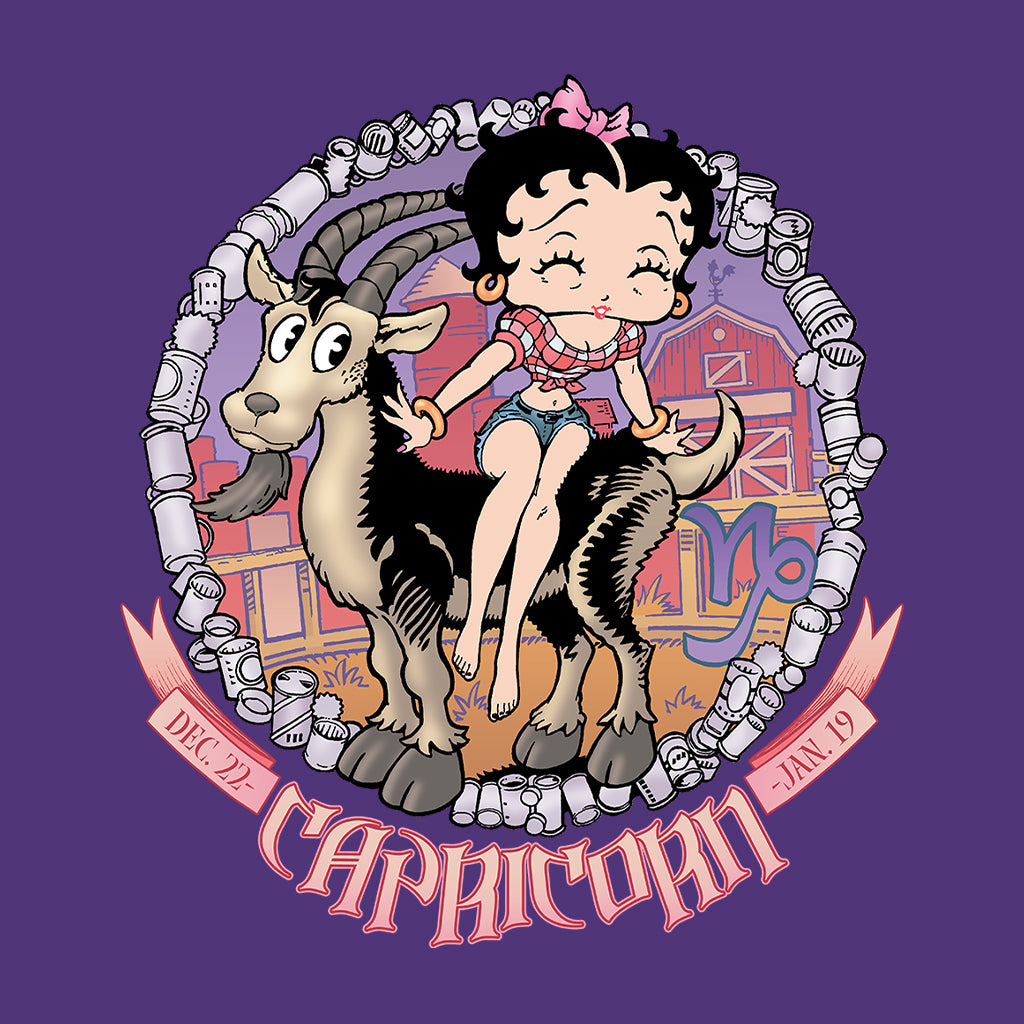 Betty Boop Capricorn Astrological Sign Kids Sweatshirt-Betty Boop Shop