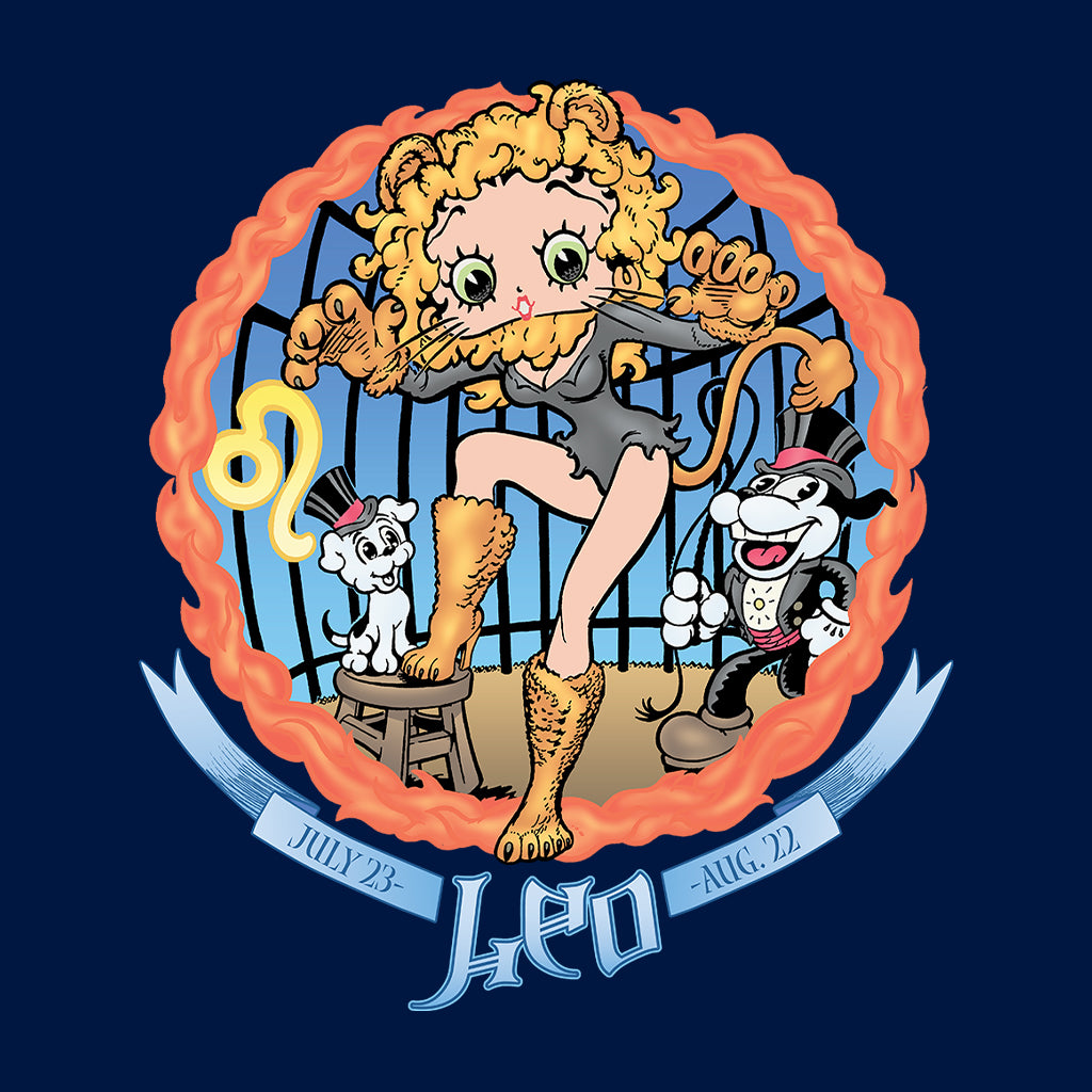 Betty Boop Leo Astrological Sign Kids Sweatshirt-Betty Boop Shop