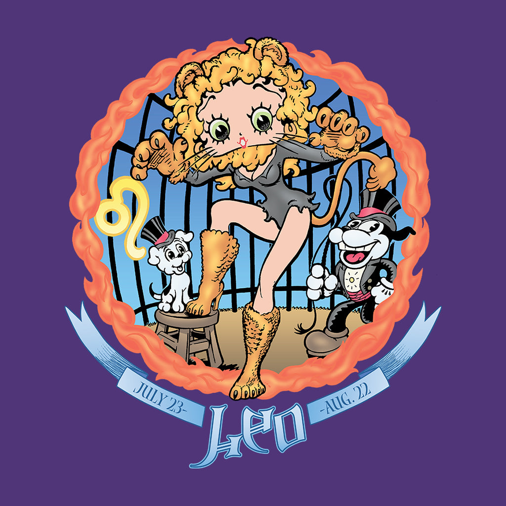 Betty Boop Leo Astrological Sign Kids Sweatshirt-Betty Boop Shop