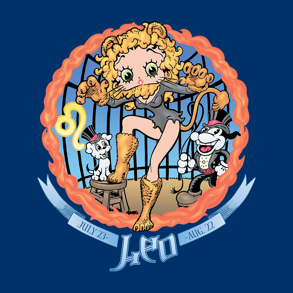 Betty Boop Leo Astrological Sign Kids Sweatshirt-Betty Boop Shop