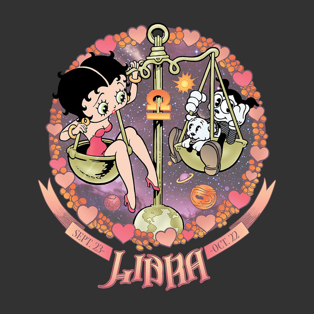 Betty Boop Libra Astrological Sign Kids Hooded Sweatshirt-Betty Boop Shop