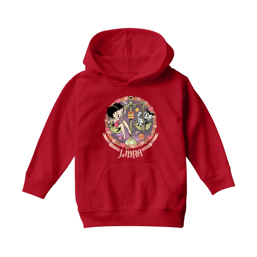 Betty Boop Libra Astrological Sign Kids Hooded Sweatshirt-Betty Boop Shop