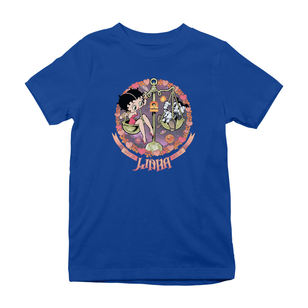 Betty Boop Libra Astrological Sign Kids T-Shirt-Betty Boop Shop