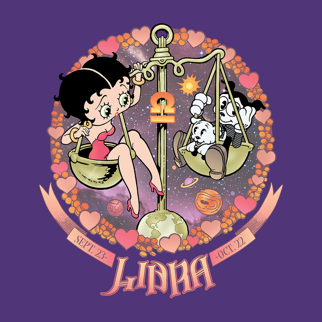 Betty Boop Libra Astrological Sign Kids T-Shirt-Betty Boop Shop