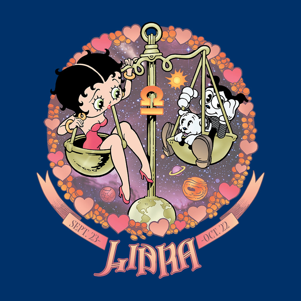 Betty Boop Libra Astrological Sign Kids Sweatshirt-Betty Boop Shop