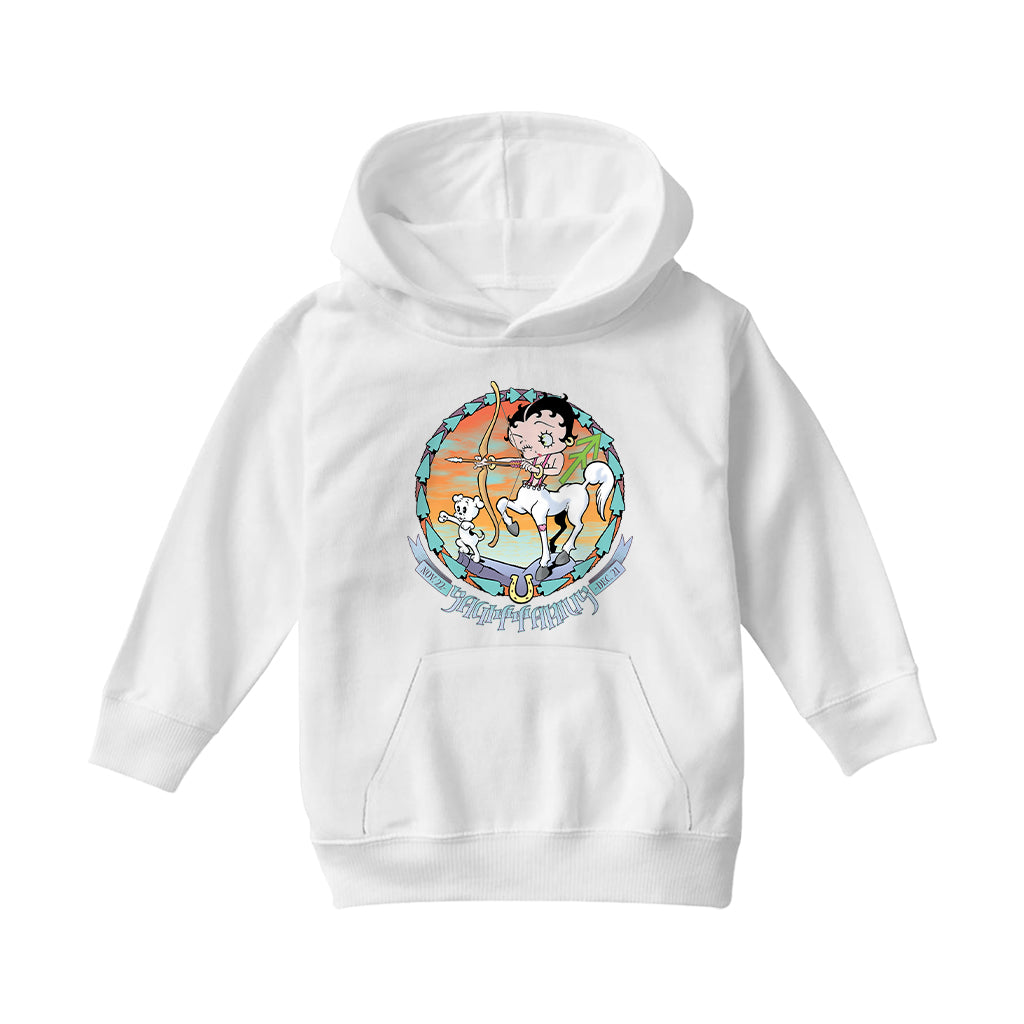 Horoscope Sagittarius Zodiac Kids Hooded Sweatshirt-Betty Boop Shop
