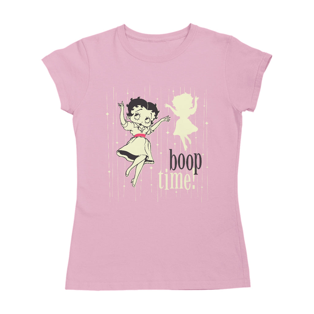 Betty Boop Boop Time 1950's Style Art Women's T-Shirt-Betty Boop Shop