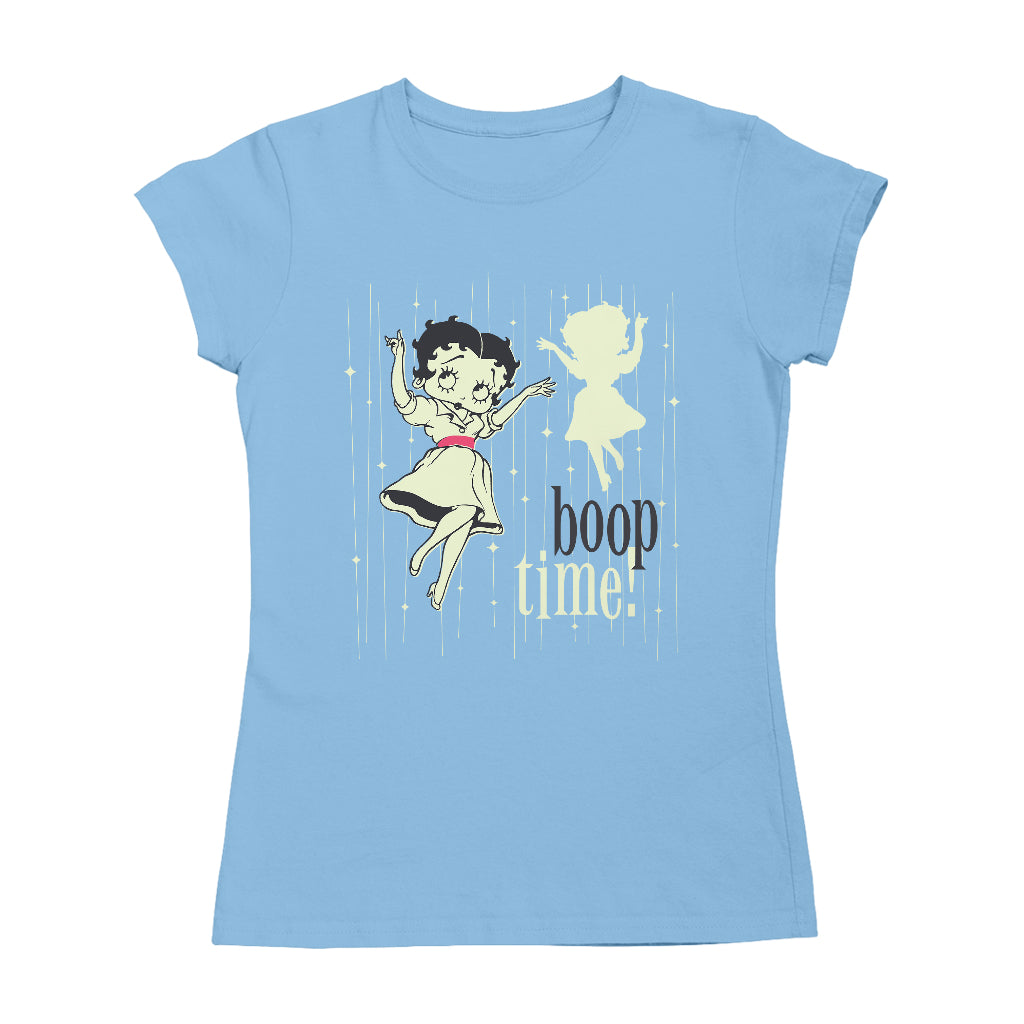 Betty Boop Boop Time 1950's Style Art Women's T-Shirt-Betty Boop Shop