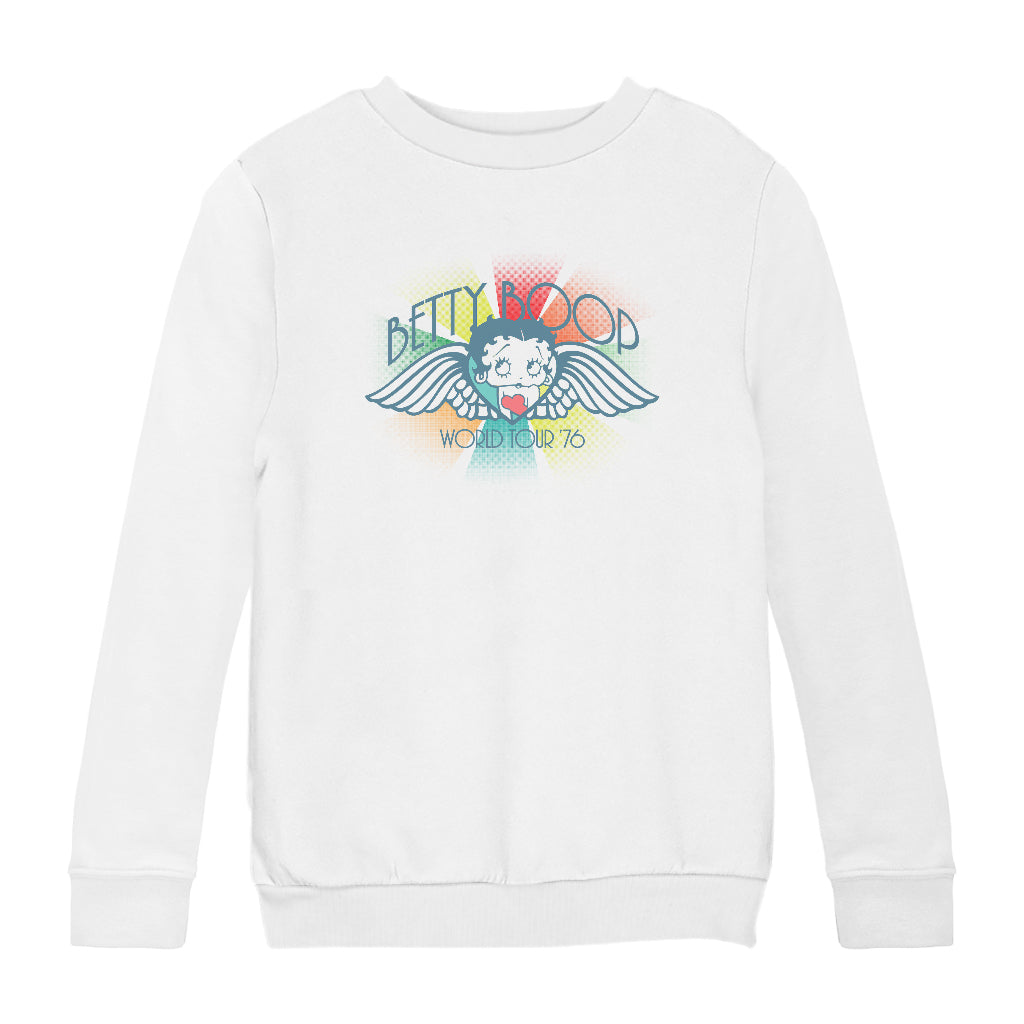 Betty Boop World Tour 1976 Kids Sweatshirt-Betty Boop Shop
