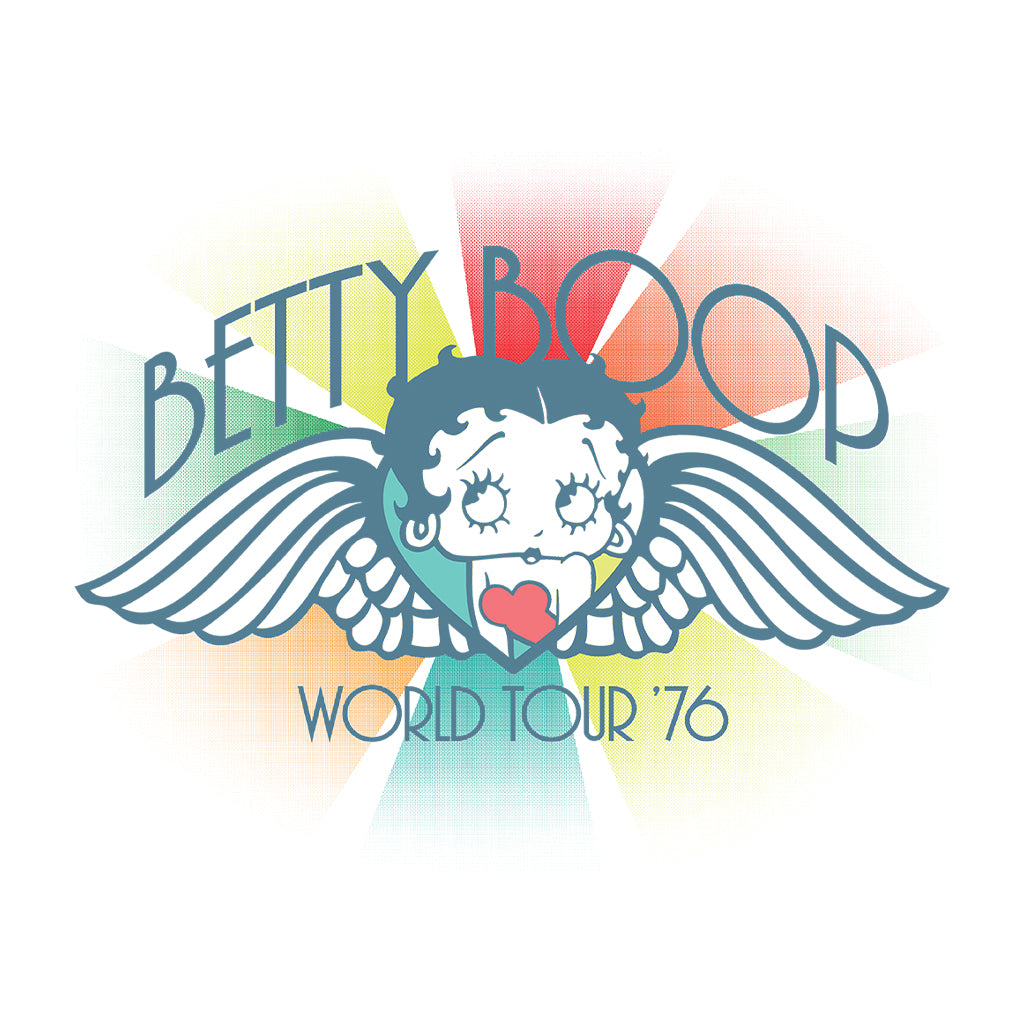 Betty Boop World Tour 1976 Kids Hooded Sweatshirt-Betty Boop Shop