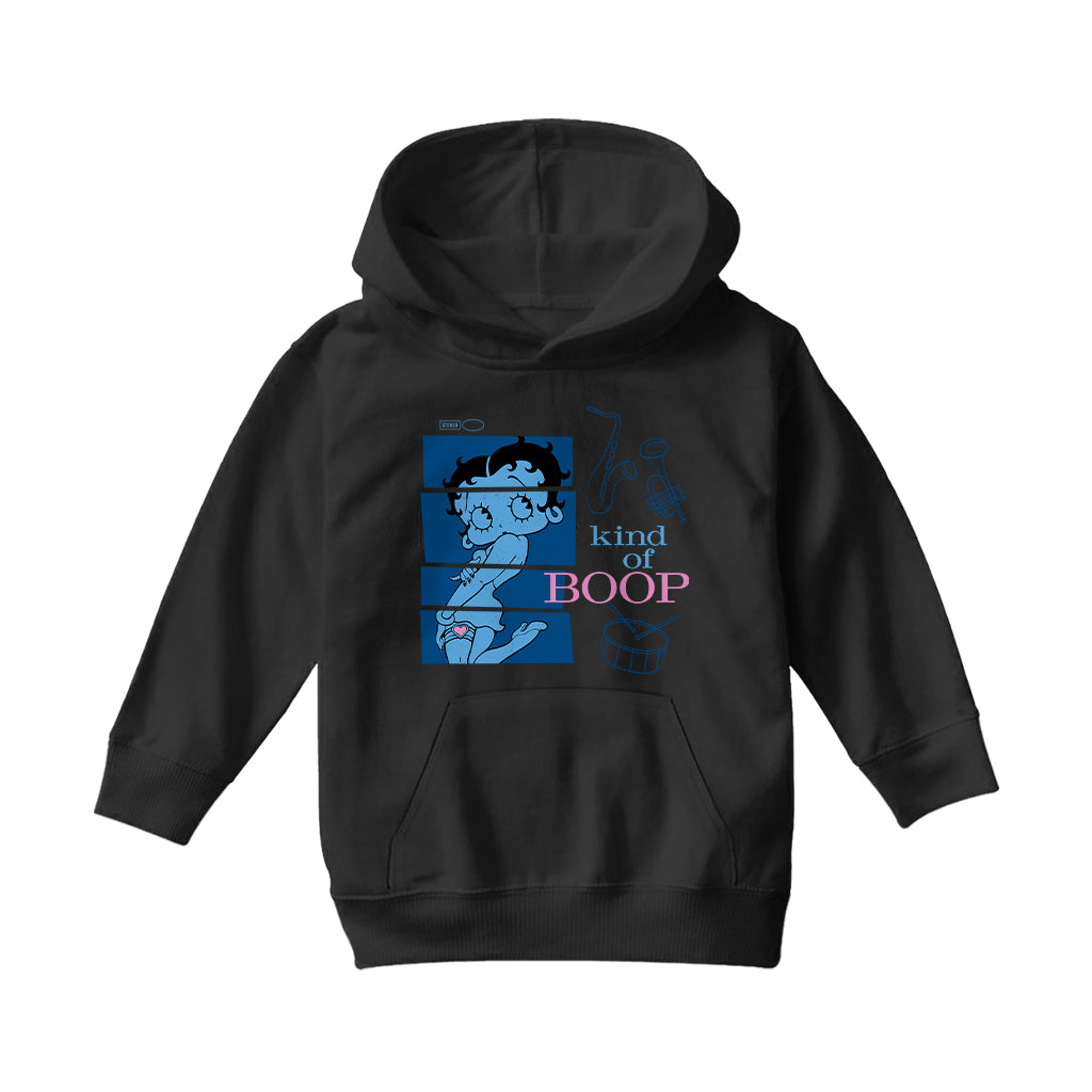 Betty Boop Jazz Album Parody Kids Hooded Sweatshirt-Betty Boop Shop