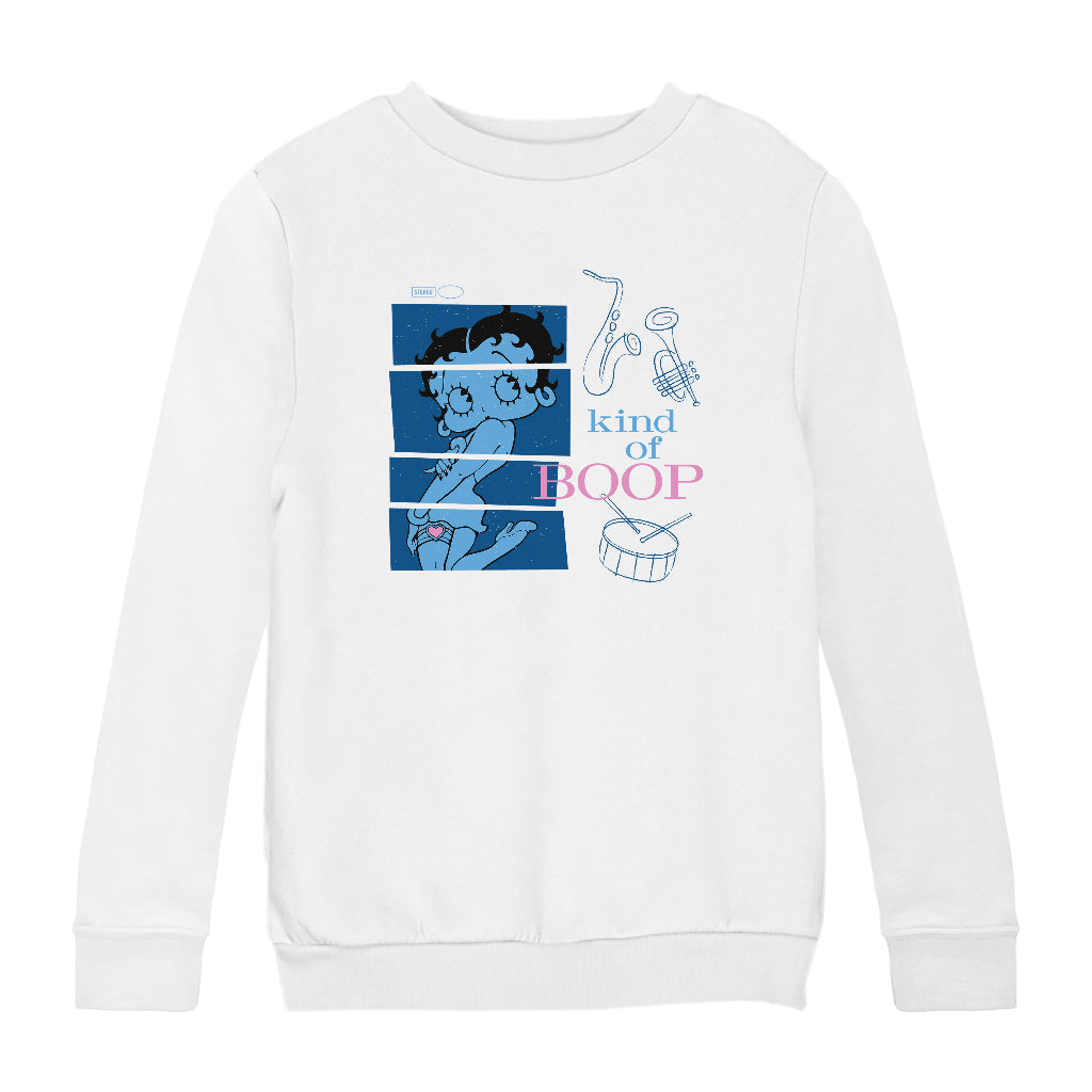 Betty Boop Jazz Album Parody Kids Sweatshirt-Betty Boop Shop